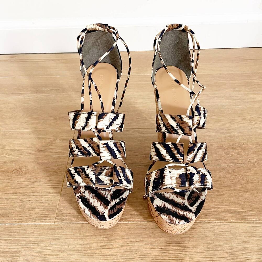 Bamboo Animal Print Heels Size 8